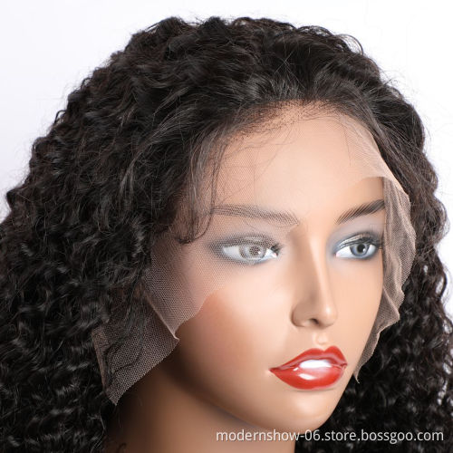100 Cuticle Aligned Hair Lace Wig,Curly Wave 360 Degree Lace Frontal Wigs Human Hair